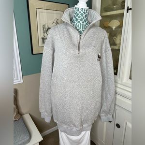 Renegade Alaska Pull Over Mens XL Half Zip Up Sweater Oatmeal Heather Knit